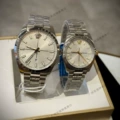 White plate, white steel - left male, right female