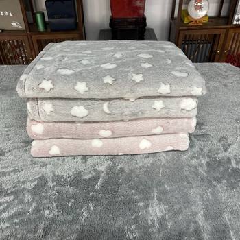 Blanket Quilt Winter Thickened Blanket Double-Sided Velvet Single New Student Dormitory Sofa Blanket Machine Flannel Printed Floral Foreign Trade