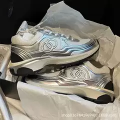 Xiaoxiang 2024 Silver Horn King Thick Bottom Dad Shoes Women's Early Spring New Versatile Mesh Breathable Casual Sports Shoes