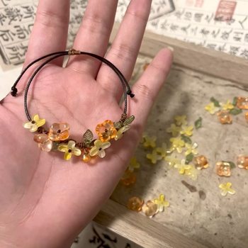 Laurel Crystal Gravel Bracelet Hand-Woven Irregular Gravel Adjustable Bracelet Versatile Couple Holiday