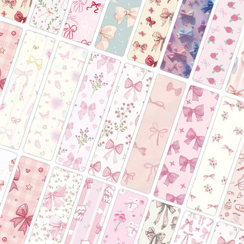 24 cross-border Coquette paper bookmarks, student novels, textbooks, decorative cards, reading books, small cards