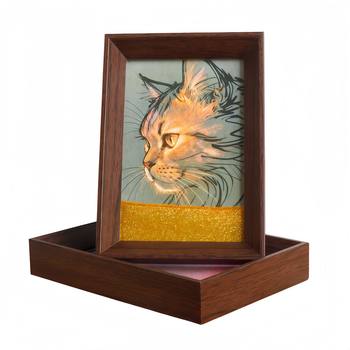 Creative Quicksand Painting Photo Frame, Galaxy Calligraphy, Cultural and Creative Products, 6inch High-End Ornaments, Living Room and Bedroom Decoration, Holiday Gifts