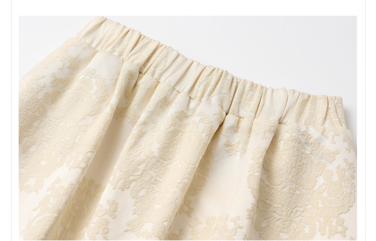 Bộ áo và chân váy nữ dài tay dáng rộng họa tiết hoa thêu — Váy Jacquard (giao hàng trong 7 ngày), Váy Jacquard (giao hàng trong ngày), Áo Jacquard (giao hàng trong ngày), Áo thun Jacquard (giao hàng trong 7 ngày)