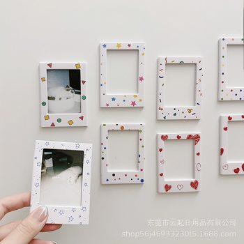 Polaroid Mini Photo Frame Magnetic Personalized Refrigerator Magnet Creative Small Card Decoration Cut Out Desktop Ornaments Wholesale