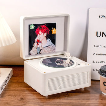 Cross-Border Export Meiling M630 Retro Cd Player Full Leather Creative Album Cd Bluetooth Audio