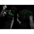 Bd black + green flower