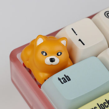 Hot-Selling Shiba Inu Keycaps for Custom Mechanical Keyboards, Creative Cute Resin Personalized Keys, 3D Stereo Figurine Style