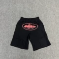 black and red shorts