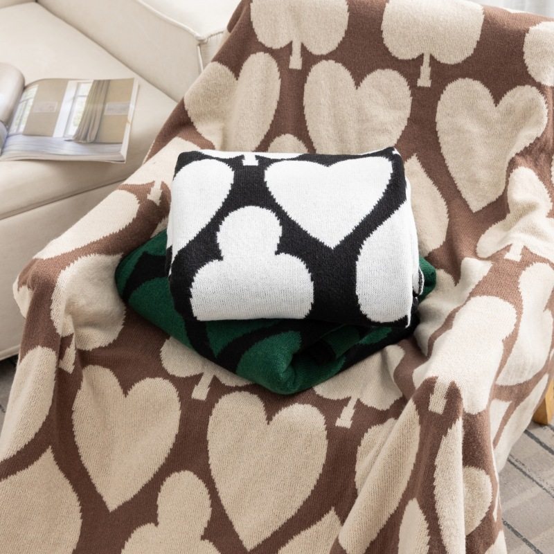 European Style Blanket Office Nap Blanket Thickeneded Air Conditioning Blanket European and American Blanket Aviation Line Blanket Winter Thick Knitted Blanket