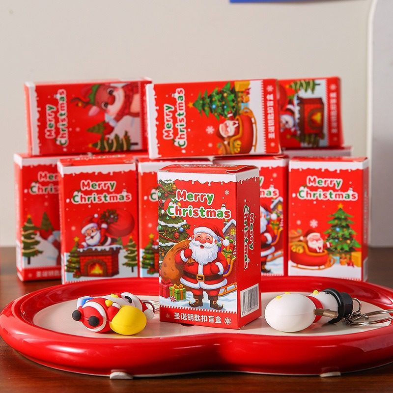 Christmas Blind Box Pendant Keychain Blind Box Children's Christmas Gift Cartoon Doll Keychain Boys and Girls Gifts