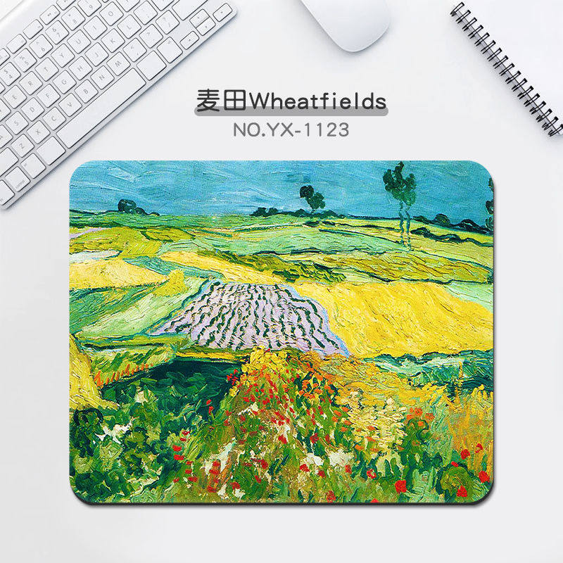 Van Gogh Oil Painting Mouse Pad Student Desk Pad small size Thickened Wrist Pad Creative Game E-sports Keyboard Pad