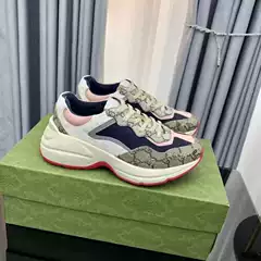 Dad's shoes, women's new style, color blocked presbyopia color thick sole, G home height increasing couple's casual sports shoes, men's comfort