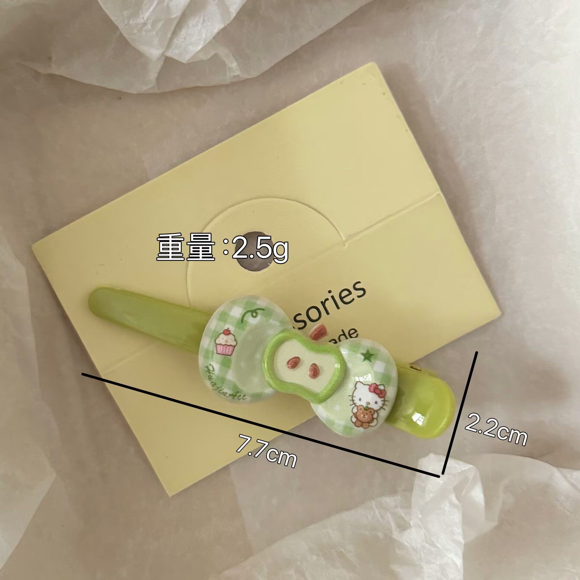 日系苹果发夹多巴胺少女风发卡发饰猫咪甜美高颜值长条领结鸭嘴夹