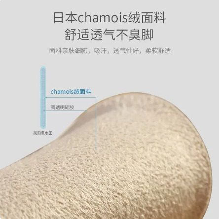 Inner Heightened Insoles for Women's Martin Boots Non-Odor Deodorant Breathable Comfortable Men's Silicone Half-Pad Boost Invisible Pad