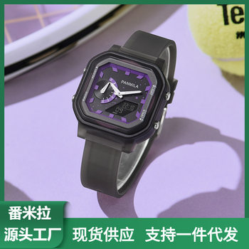 Fanmira 2024 new multi-functional student electronic watch luminous casual jelly silicone watch for boys and girls 0628