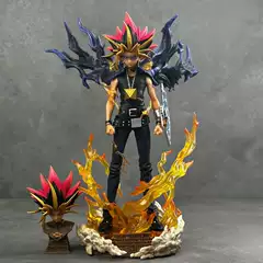 Yu-Gi-Oh Aftershock Dimenon Dark Side Dark Game Return Double-headed Sculpture Can Change Animation Hand-made Model Ornaments