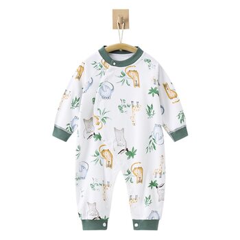 Baby Jumpsuit spring and autumn newborn clothes pure cotton autumn pajamas long sleeve romper loose autumn outwear
