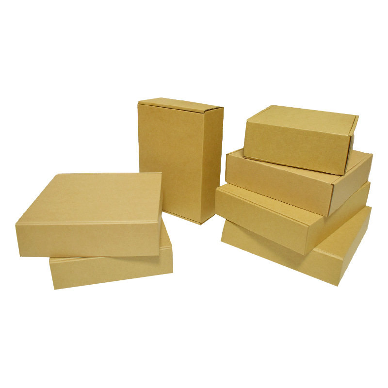 Extra Hard Thickened Flying Machine Box Width 16cm Three-Layer Corrugated Kraft Paper Express Carton Packing Box Flying Machine Box