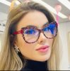 2022 new European and American cat eye plain glasses TR90 anti-blue light color matching plain glasses frame cross-border simple glasses frame