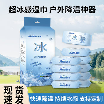 Cold Cool Wipes Ice Cool Summer Summer Anti-sweat Wipes Small Bag Portable Cooling Ice Wipes