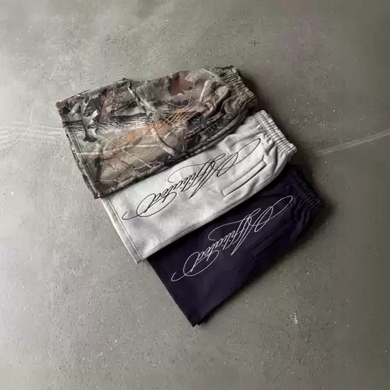 Cross-Border Trade Casual Embroidered European and American Streetwear Vintage Hip-Hop Loose-Fit Five-Point Shorts
