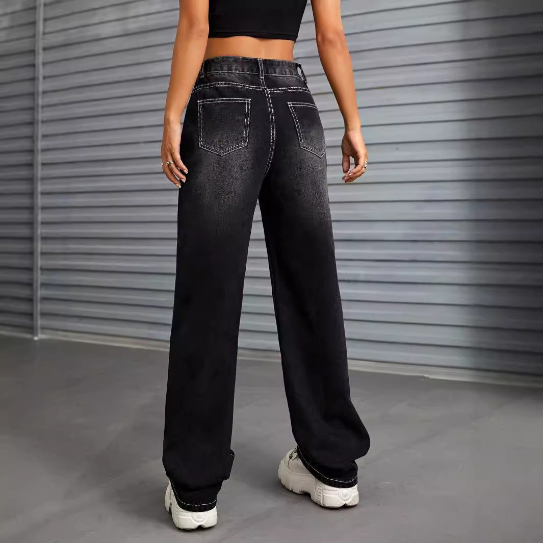 Wide Leg Denim Trousers Slim Fit Trendy Style Casual Wear Wholesale Available low MOQ fast shipping