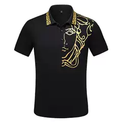 Lasel short sleeve men's simple cotton men's T-shirt elastic fashion base shirt business casual sports agent