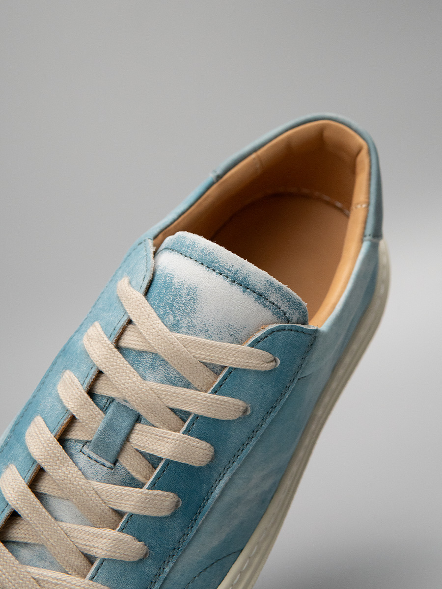 Giày sneaker nam da lộn phong cách thể thao — Xanh lam