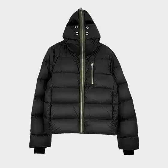Winter down Jacket for Men, High-End Dark Style, Shark Head Hooded Zipper, Warm Regular Coat, Thickened