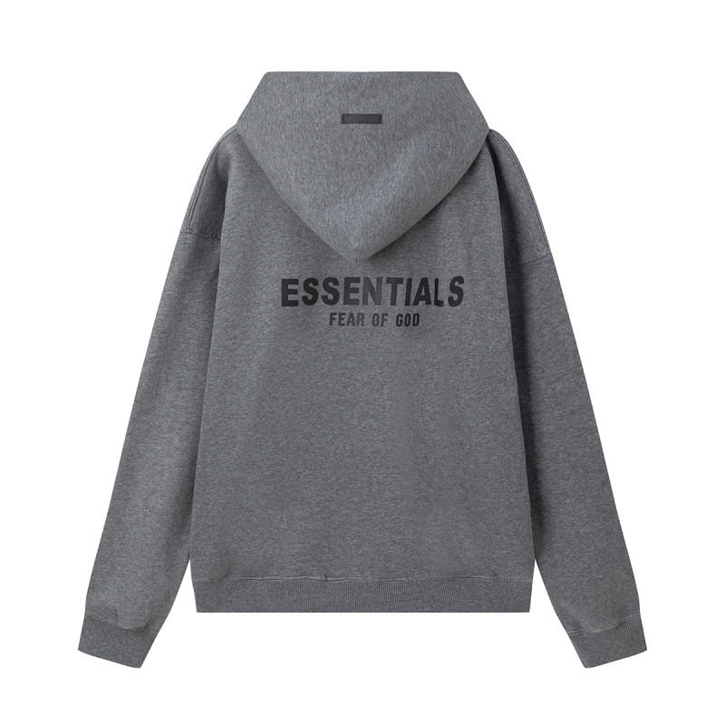新款FEAR OF GOD ESSENTIALS植绒字母男女休闲宽松加绒连帽卫衣潮
