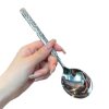 Stainless Steel Spoon Net Red Stone Pattern Spoon Household Dining Spoon Dessert Spoon Korean Long Handle Crack Spoon Spoon Spoon Spoon