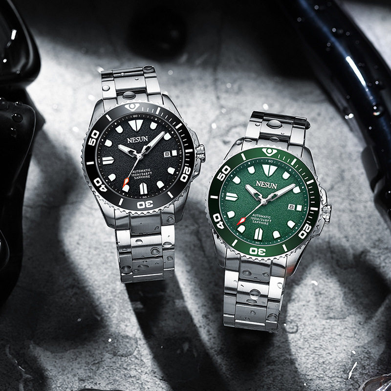 Nesun Fully Automatic Mechanical Watch Luminous Waterproof Business Casual Fashion Men's High-End Watch 9218