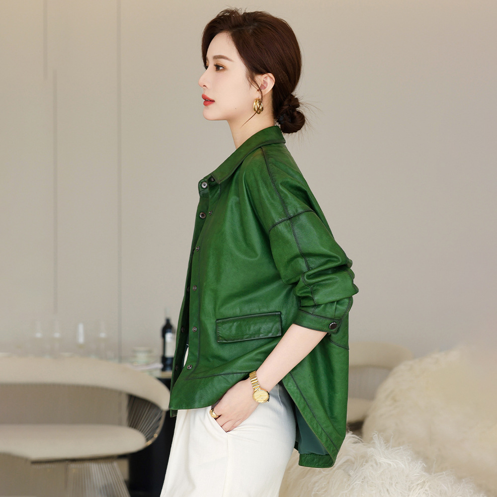 (Mới) Mã A5288 Giá 6010K: Áo Da Nữ Hatdbe Hàng Mùa Xuân Thu Đông Thời Trang Nữ Chất Liệu Da Bò G06 Sản Phẩm Mới, (Miễn Phí Vận Chuyển Toàn Quốc).