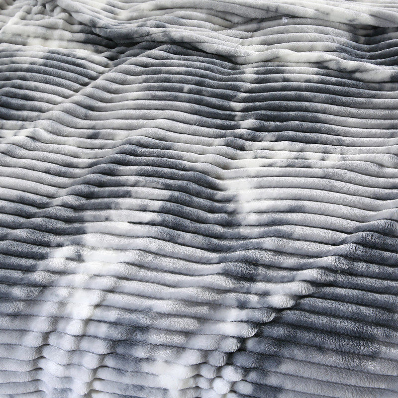 2025 New Thickened 260g Printed Flannel Scandinavian Tie-Dye Coral Velvet Office Air Conditioning Blanket