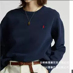 Spring and Autumn Women's Polo Sweatshirt with Round Neck, Solid Color, Embroidery, Loose Fit, Plus Size, Fleece Lined, Long Sleeve Polo Jacket Wholesale