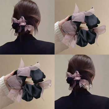 Zhao Lusi's Same Style Bow Hair Tie for Women 2025 New High-End Ball Head Hair Rope Hair Accessories