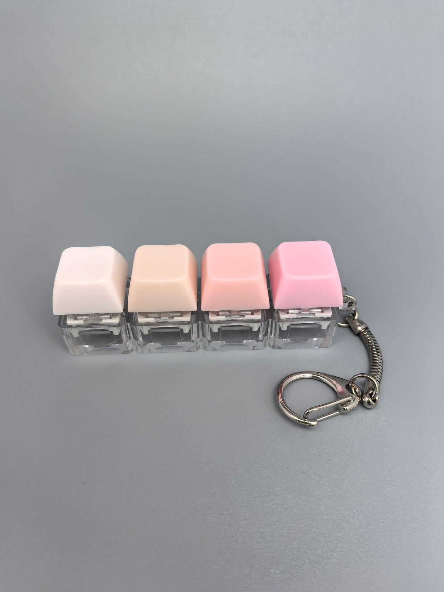 四键马卡龙按键解压玩具钥匙扣键盘办公摸鱼按键解压玩具跨境