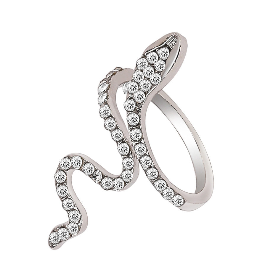 Ring cross-border hot-selling dot diamond entwined snake rin...