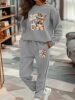 Cross-Border Fashion Women's Autumn and Winter New Casual Loose Two-Piece Sports Suit Sweatshirt