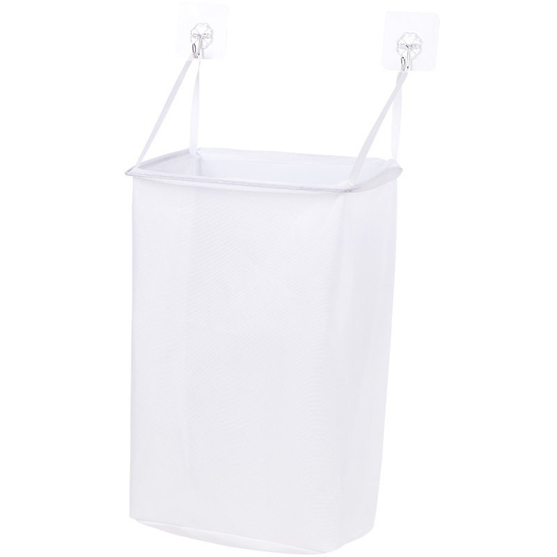 Mesh Wall-Mounted Dirty Clothes Basket Washable Portable Bathroom Laundry Storage Bag Three-Dimensional Hanging Bag
