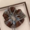Autumn and Winter Hair Accessories New Plaid Retro Plaid Hair Band Preppy Ball Hair Headdress Daily Hair Rope K-Style