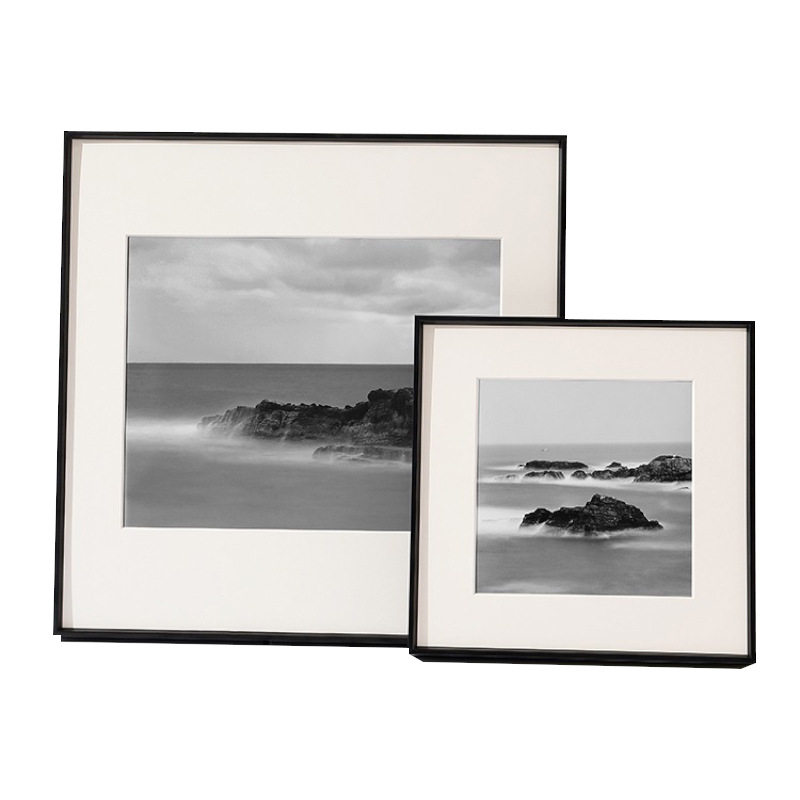 Aluminum alloy photo frame thickened acid-free cardboard photo frame exhibition-level picture frame mounted photographic work display frame