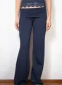 Navy Blue Pants with Sequin Wings