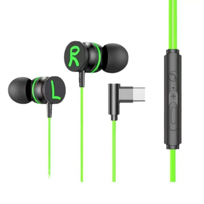 Metal magnetic cable tc headset in-ear subwoofer mobile phone wire-controlled e-sports game digital chip headset
