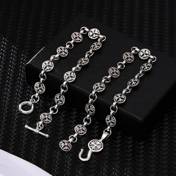 Internet Celebrity Sydney Snake and Snake Quan Zhilong's Same Cross Bracelet for Men and Women, Fashionable Crow Fashion Couple Bracelet