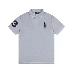 Cross-Border Ralph Lauren Embroidered Polo Shirt for Men, High-End Trendy Short-Sleeve Polo Shirt, Pure Cotton Turn-Down Collar Men's Clothing