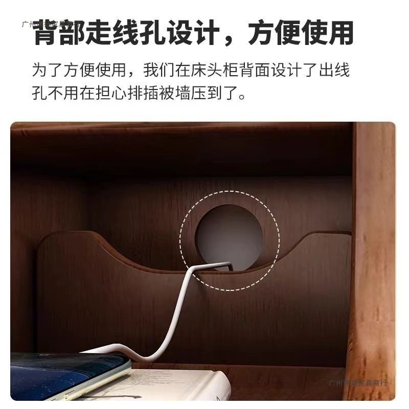 All Solid Wood Bedside Table Mini Small Bedroom Extremely Narrow Bedside Cabinet Ultra Narrow Gap Storage Simple Modern Storage Rack