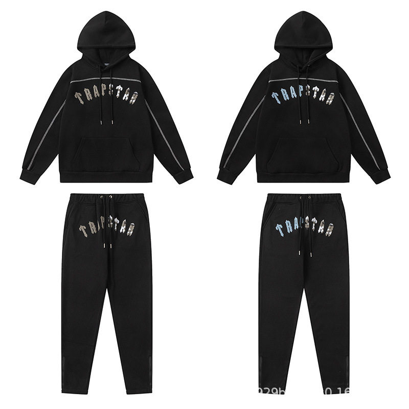 Cross-border Trapstar Gradual Engraved Tiger Head Embroidered Entire Pants Pants Pants Pants Pants Hair