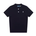 Navy blue and white label
