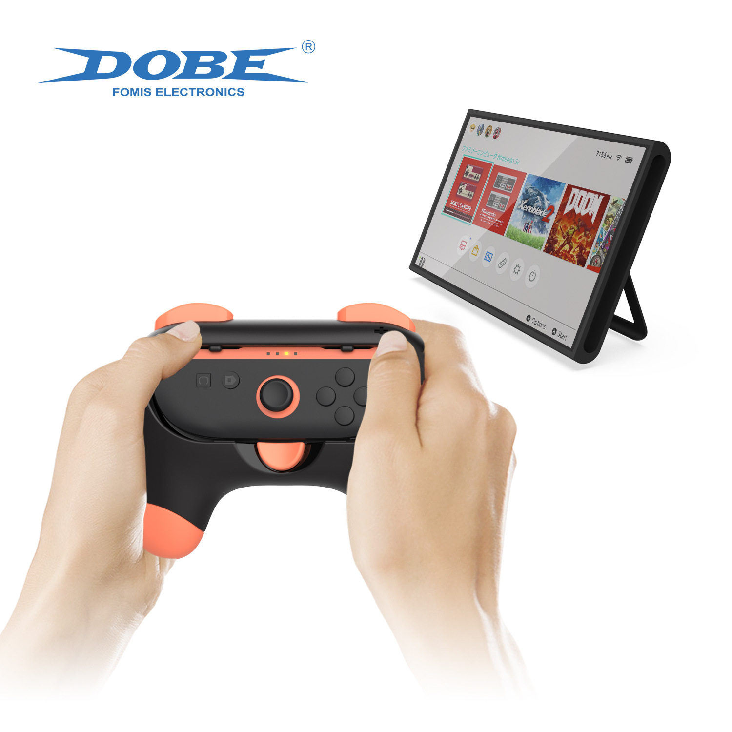 Switch2 Left and Right Handle Cartoon Grip Switch2 Small Handle Simple Mop 2 Pack Tns-3163